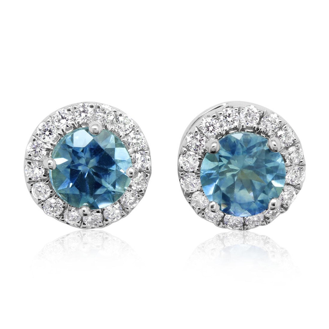 Parle White Gold Montana Sapphire Studs