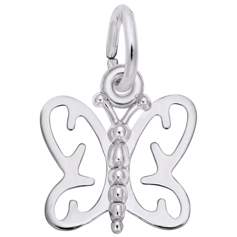 Open Butterfly Charm in Silver