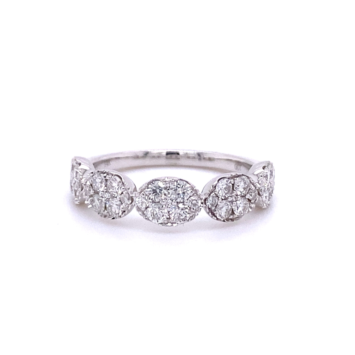 14 KT White Gold Diamond Fashion Ladies Ring - RG10637-4WB