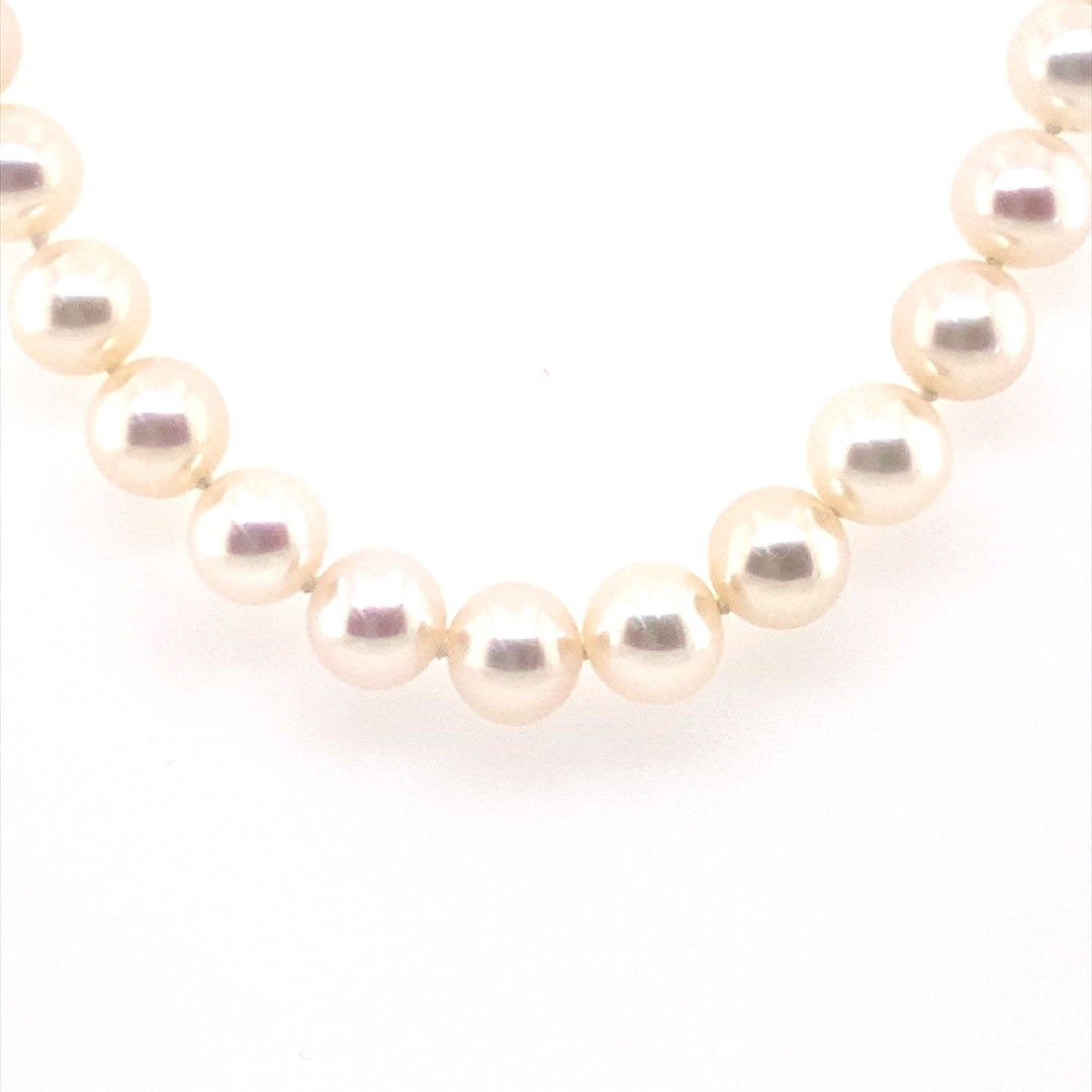 23" Freshwater Pearl Necklace in White Gold by B&C