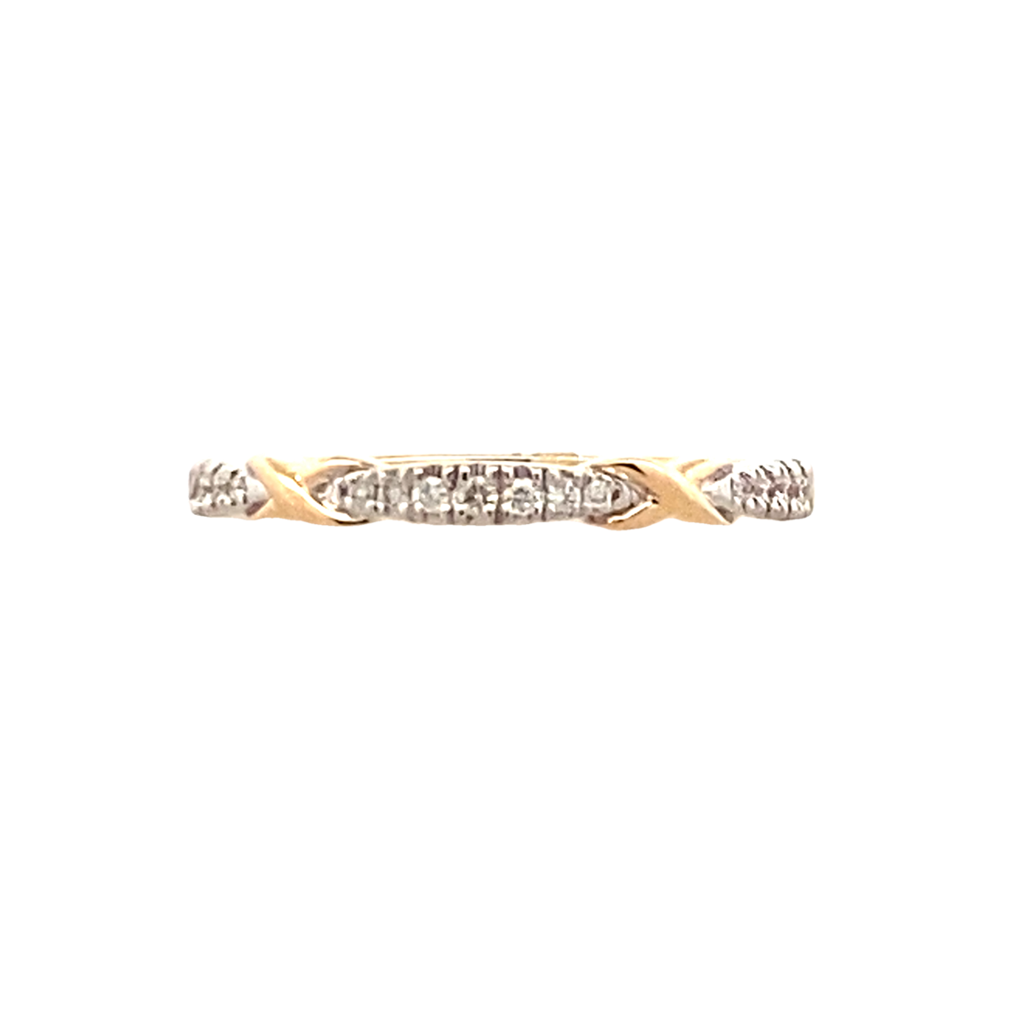 Diamond Stackable Band in Yellow Gold