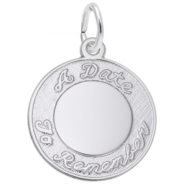 A Date to Remember Charm in Silver