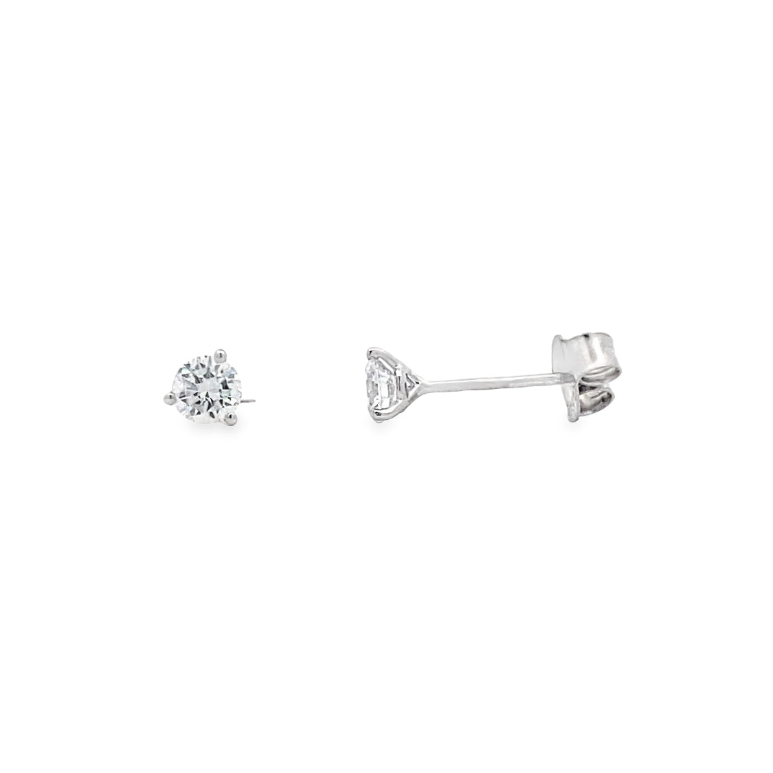 LAB-Created 1/2ctw Diamond Stud Earrings in White Gold