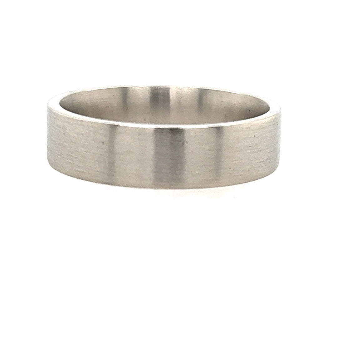 6mm Classic Wedding Band in White Gold by Benchmark