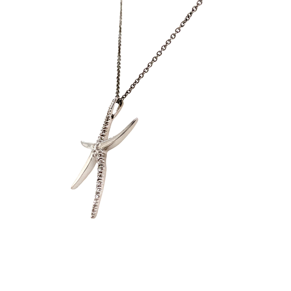 Estate Tiffany & Co. Platinum and Diamond Starfish Pendant