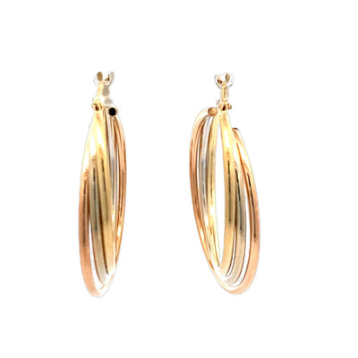 Estate Yellow Gold Hoop Earrings