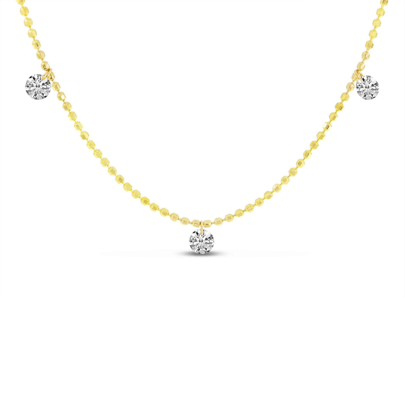 Dazzling Diamond Necklace in Yellow Gold