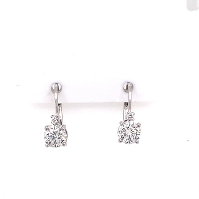 Beeghly & Co. 14 KAT White Gold Diamond Drop Earrings SS200001:1003:S