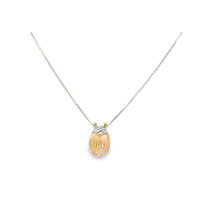 Estate Ladybug Pendant in Yellow Gold