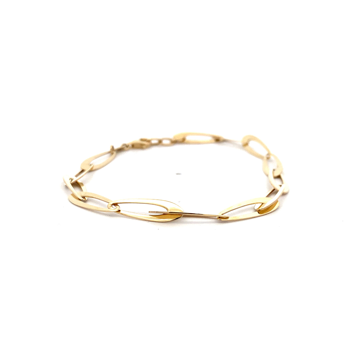 Fancy Link Bracelet in Yellow Gold