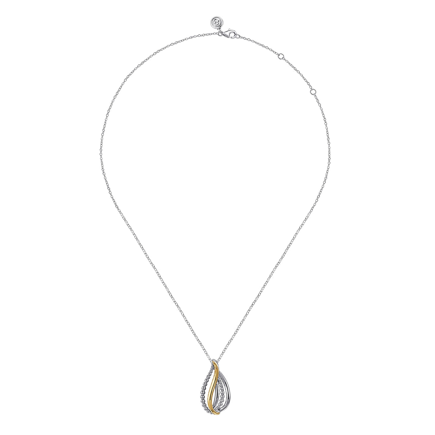 Multiple Row Bujukan Pendant in Two-Tone Gold by Gabriel & Co.