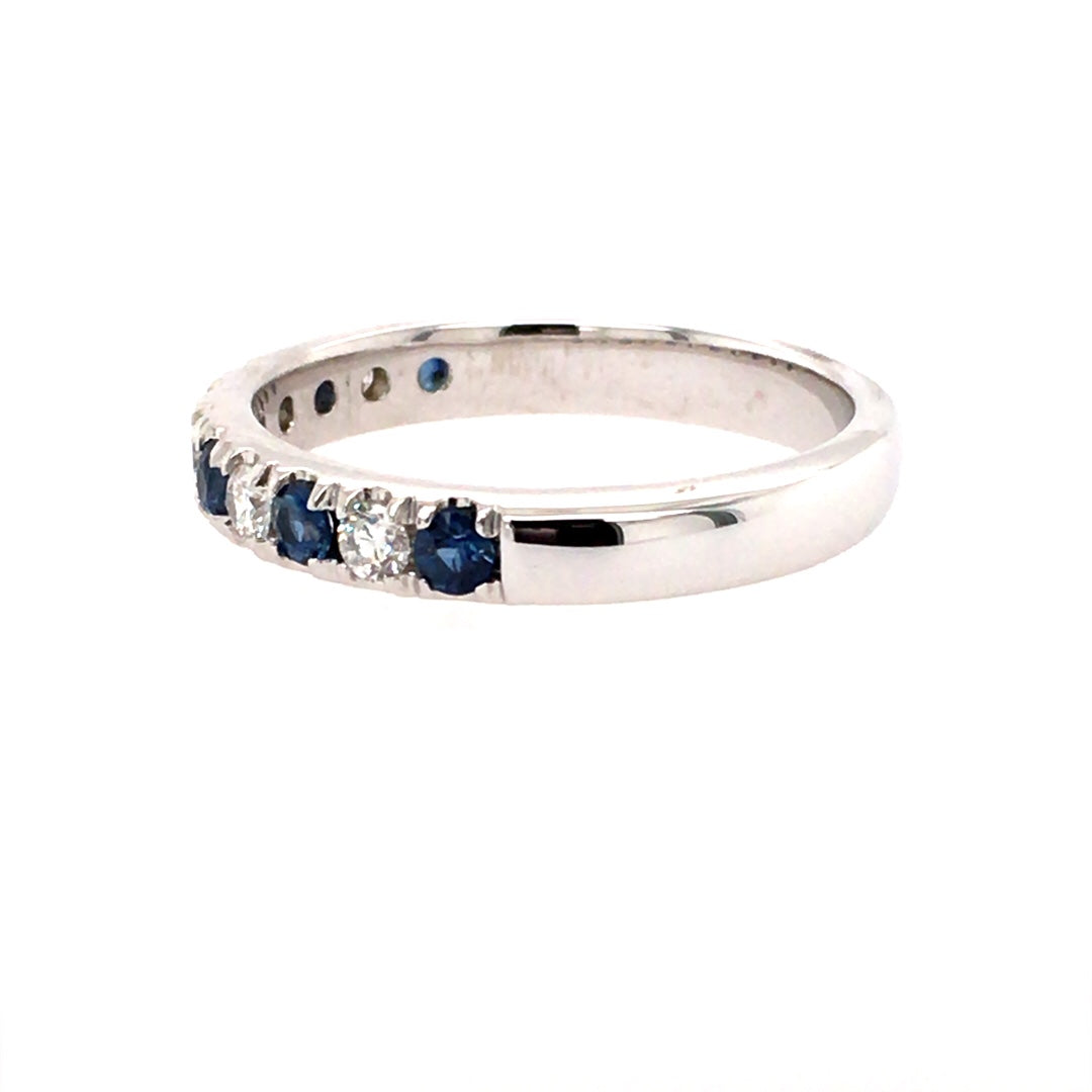 1/2 ctw Sapphire and Diamond Ring in White GOld by B&C