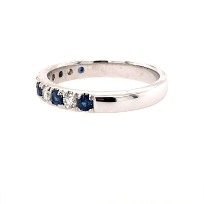 1/2 ctw Sapphire and Diamond Ring in White GOld by B&C