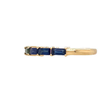 Rainbow Sapphire Ring in Yellow Gold