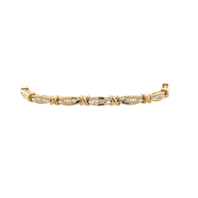 BCJ Estate Jewelry Yellow Gold Diamond Link Bracelet