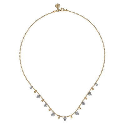 Gabriel & Co. Two-Tone Diamond Beaded Necklace