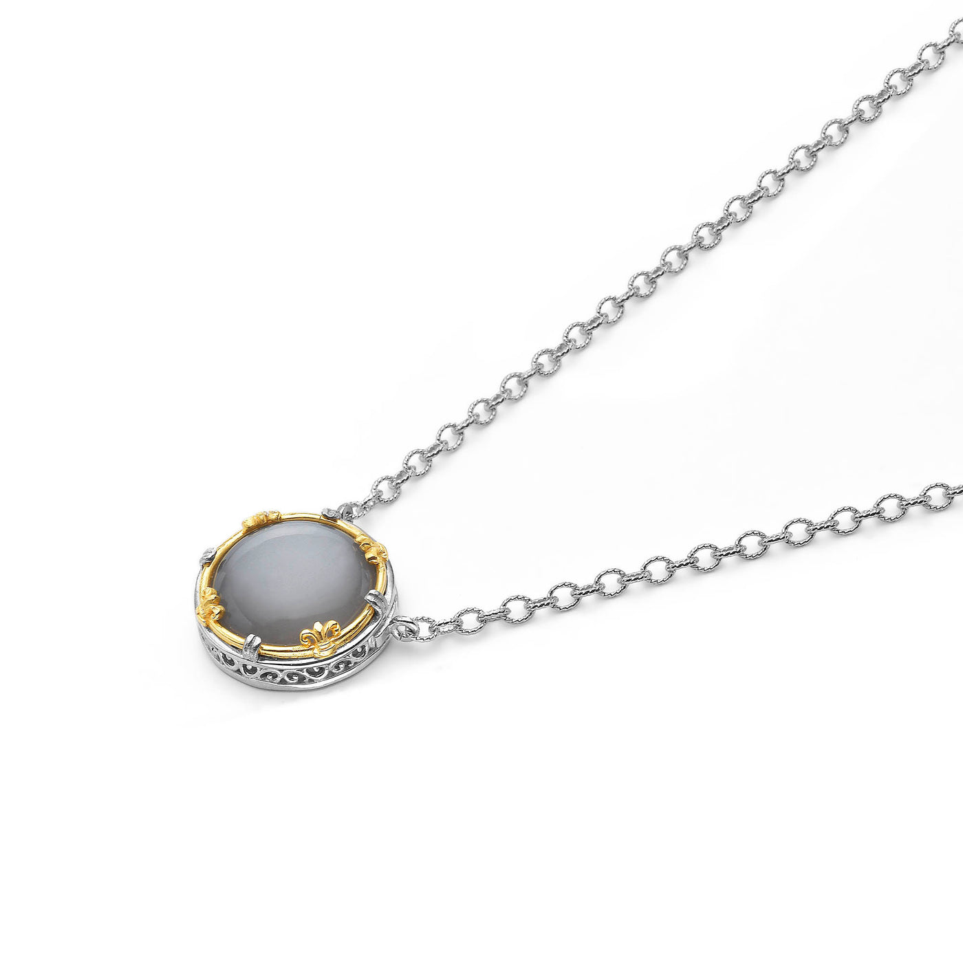 Anatoli Jewelry, Inc. Two-Tone Moonstone Necklace