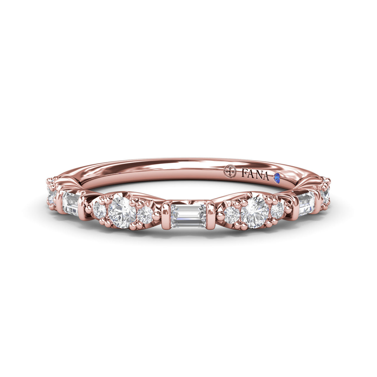 FANA Rose Gold Diamond Wedding Band - Lady's W7487/RG