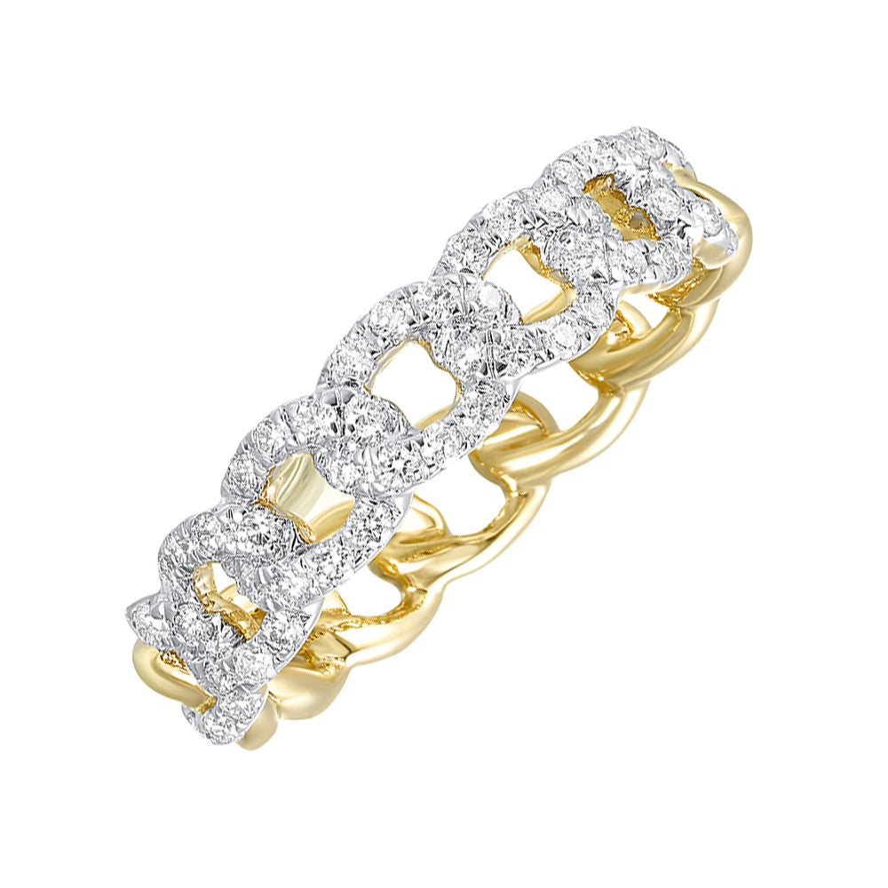 14 KT Yellow Gold Contemporary Style Diamond Fashion Ladies Ring   RG11801-4YC