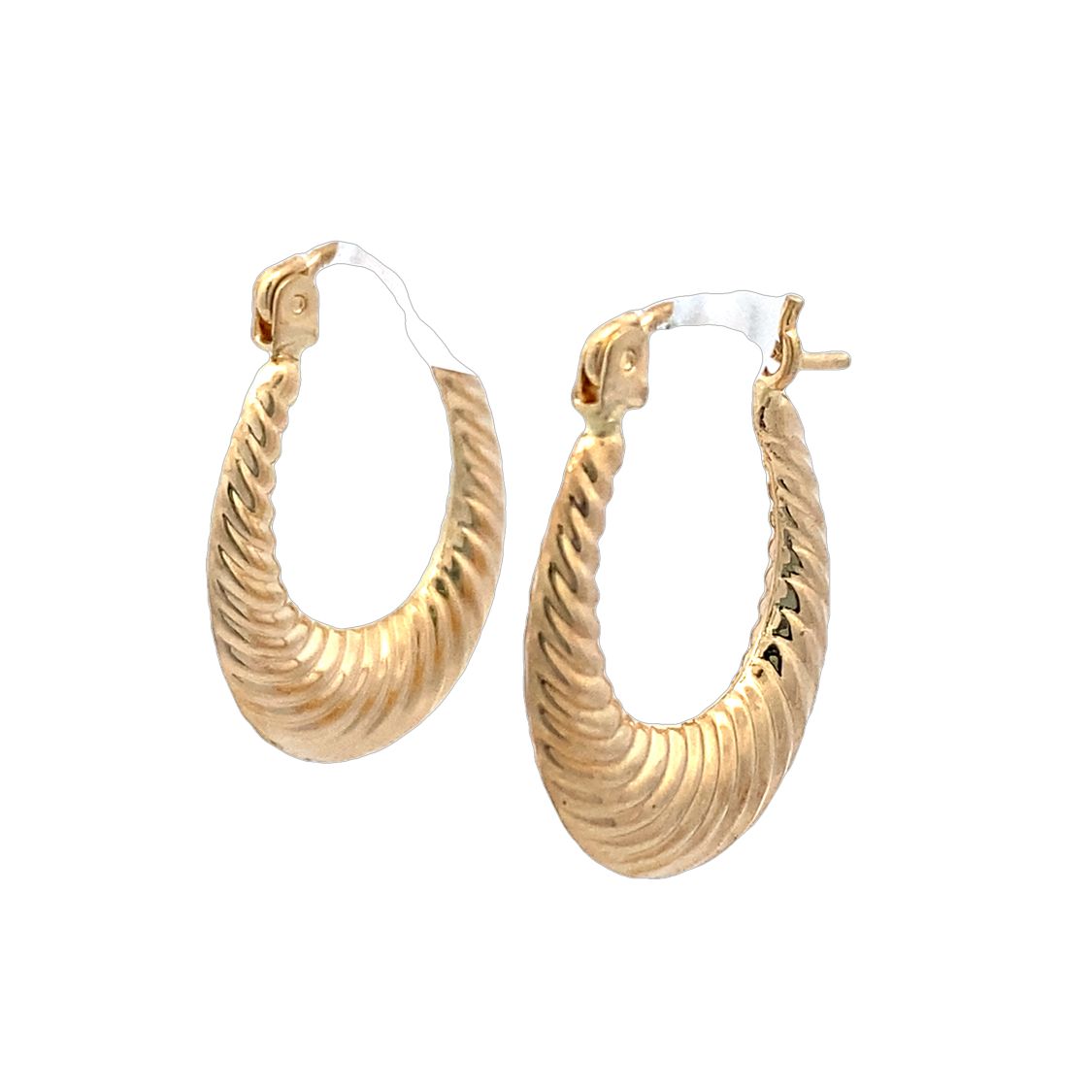 Estate Yellow Gold Hoop Earrings