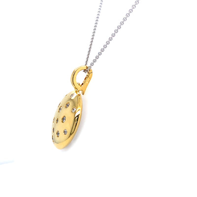 Round CZ Drop Pendant in Two-Tone GOld by Ti Sento Milano