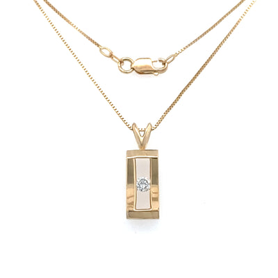 Estate Yellow Gold  Diamond Pendant