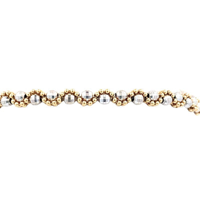 Estate Fancy Link Bracelet in Two-Tone Gold