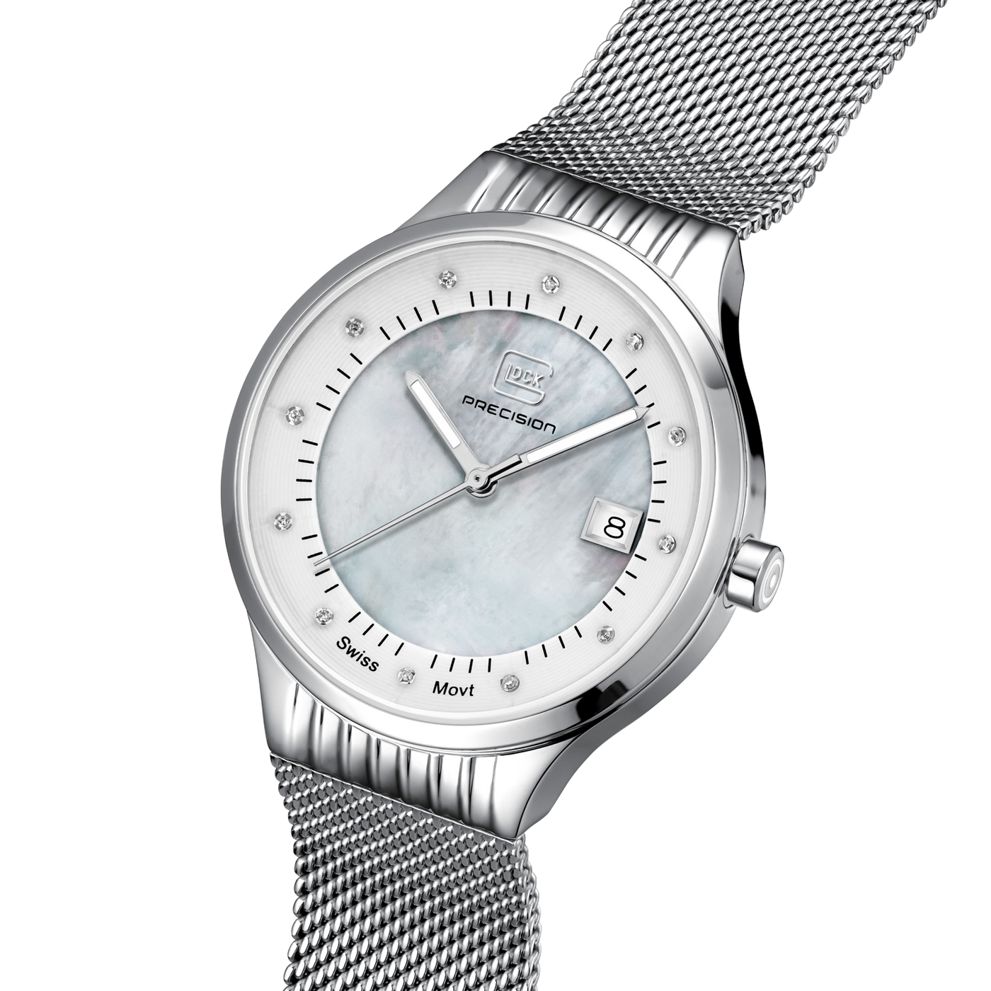 Glock Precision Lady's Stainless Steel Dress Watch GW-28-1-18