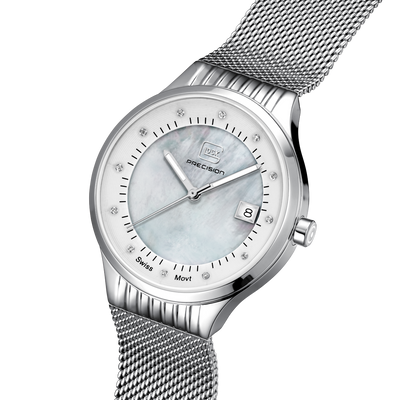 Glock Precision Lady's Stainless Steel Dress Watch GW-28-1-18