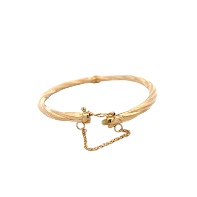 ESTATE Yellow Gold Twist Bangle