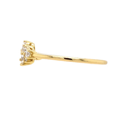 Scattered CZ Floral Ring in Yellow Gold by Ania Haie