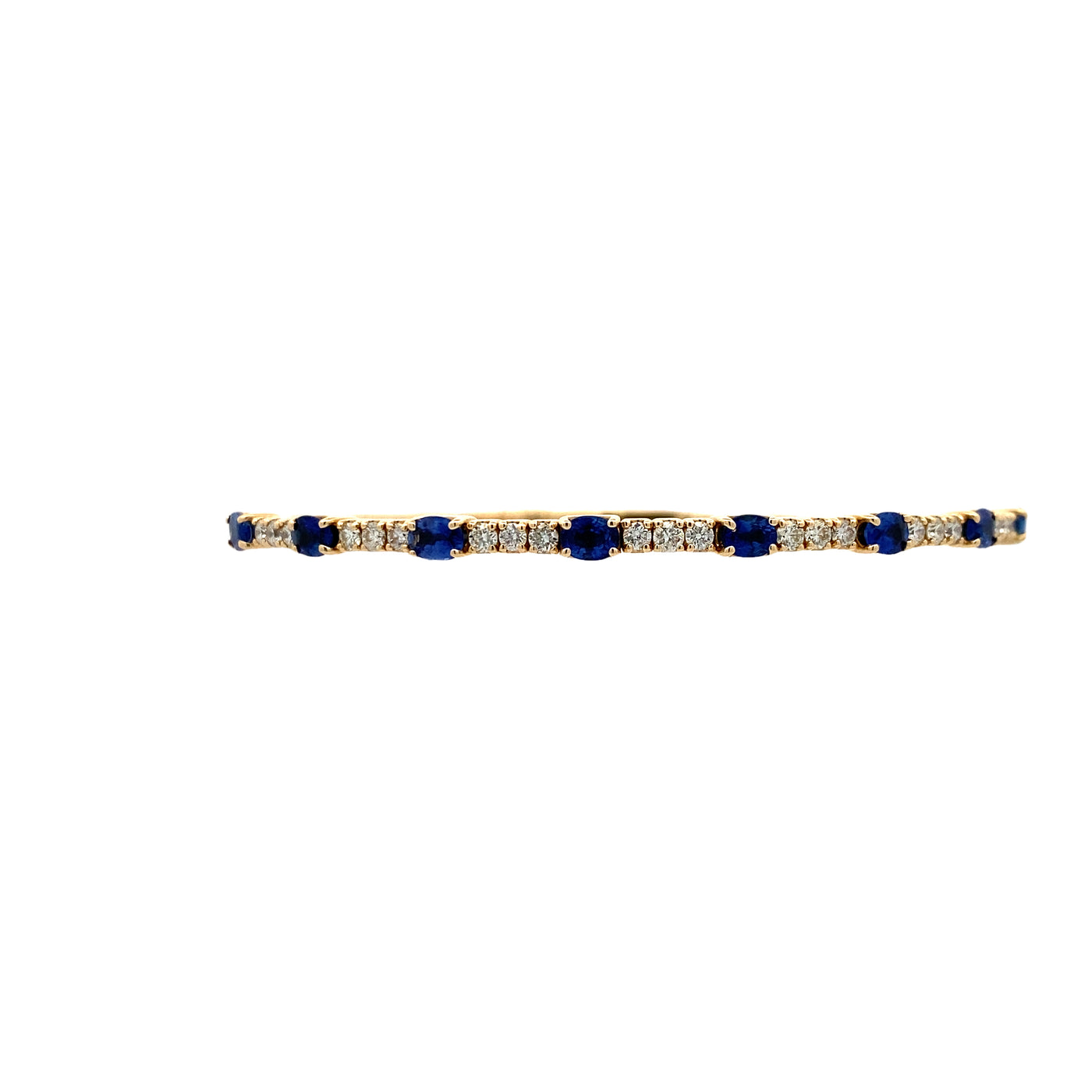 Yellow Gold Sapphire and Diamond Flex Gemstone Bangle Bracelets BCV1048_SAP-304