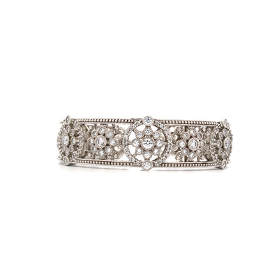 Estate CZ Cuff in Silver by Judith Ripka