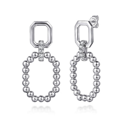 Geometric Bujukan Drop Earrings in Silver by Gabriel NY