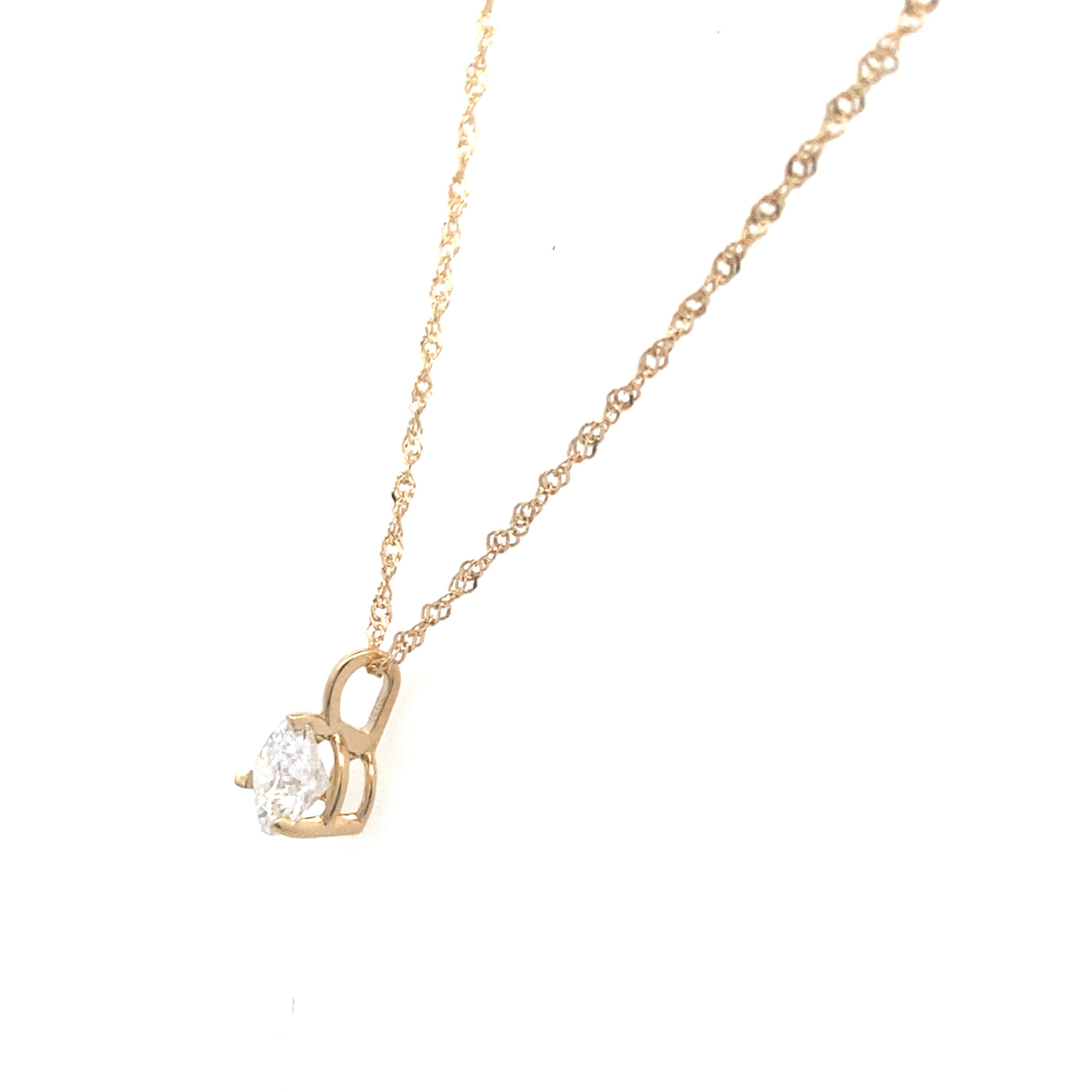 Beeghly & Co. Yellow Gold 1/2CT Solitaire Diamond Pendant