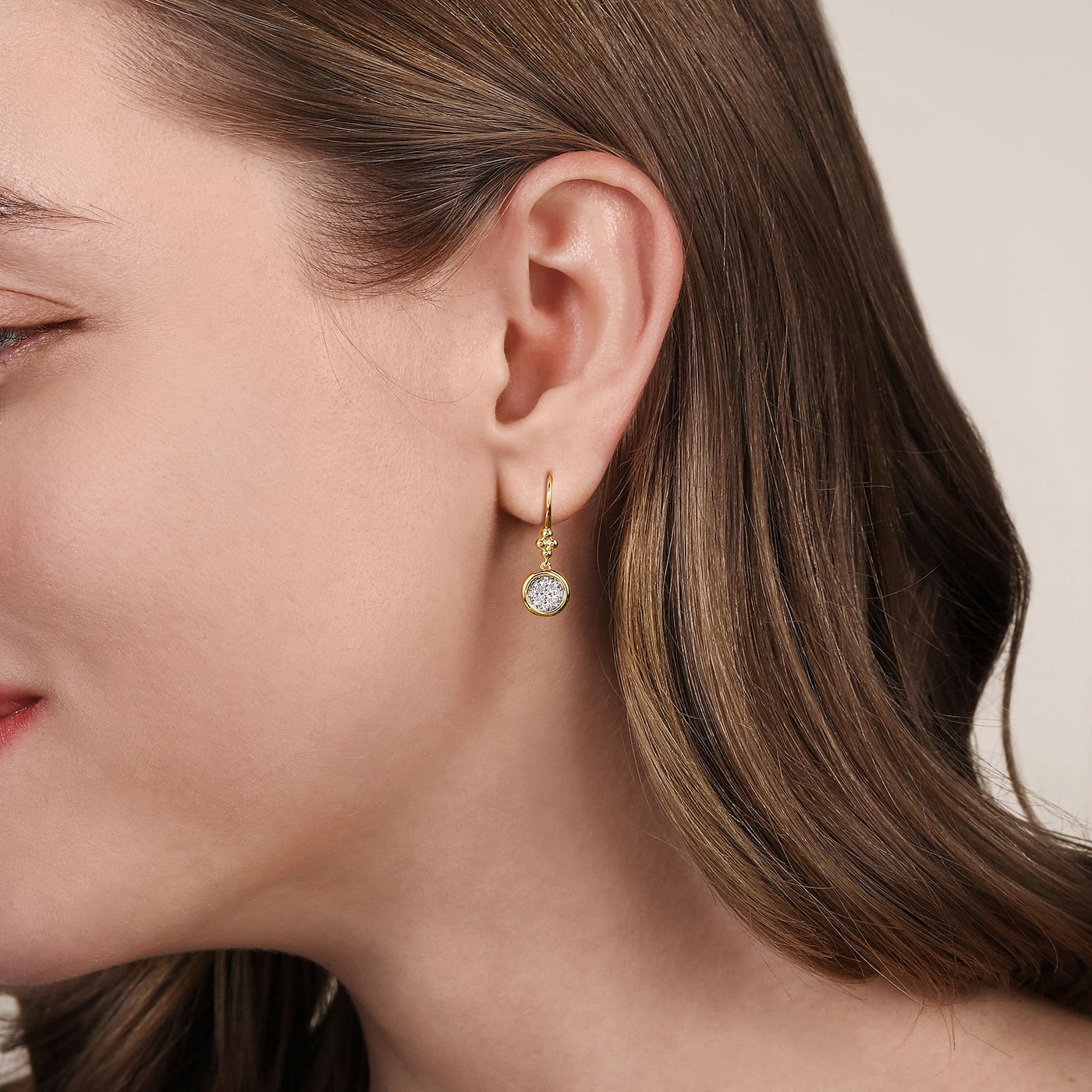 Gabriel & Co. Two-Tone Diamond Drop Earrings