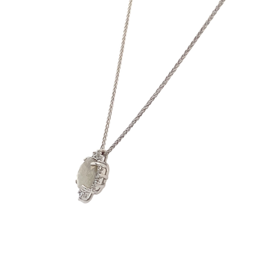 Rose Cut Ice Diamond Pendant in White Gold by B&C