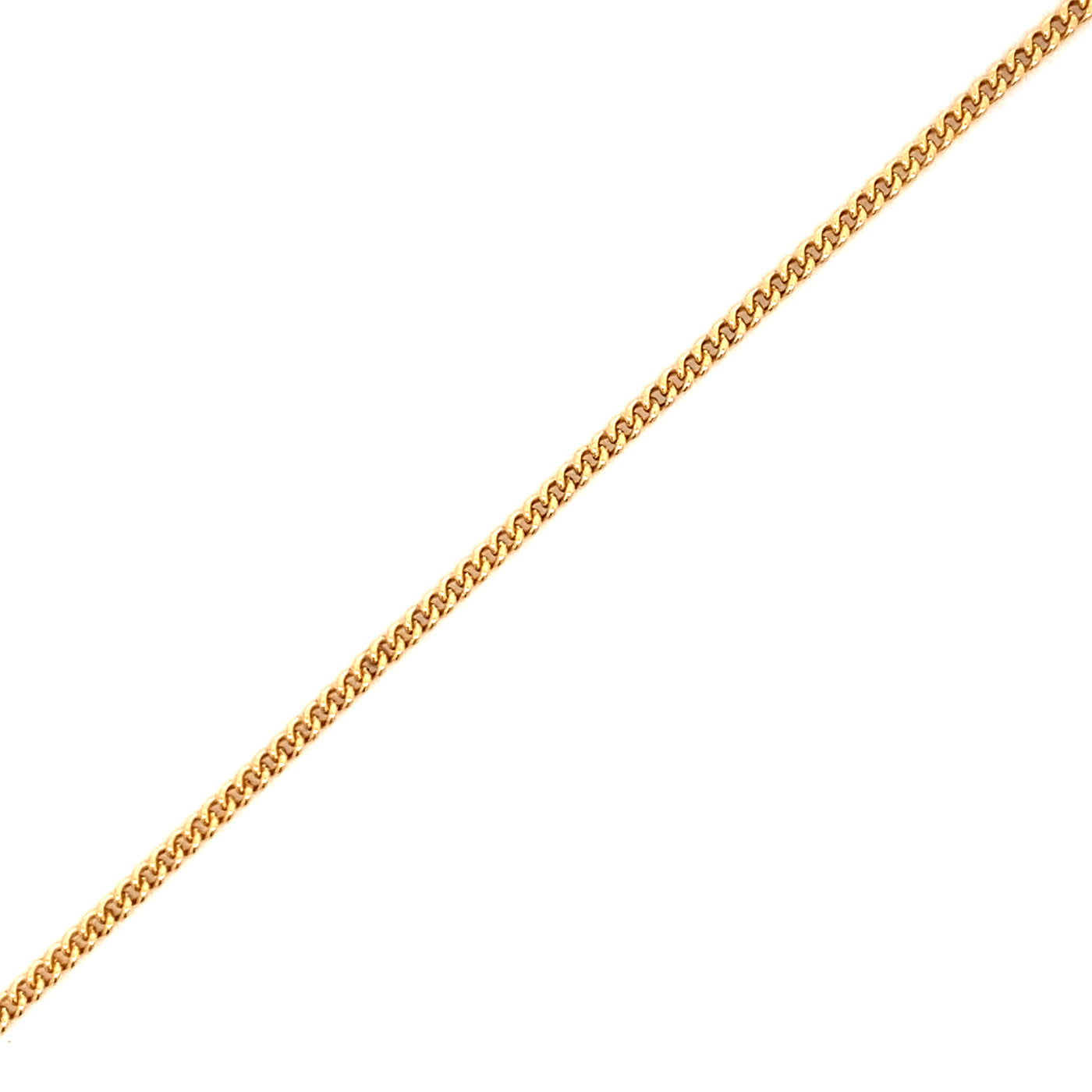 Encircle  Curb Chain Permanent Bracelet in Yellow Gold by B&C