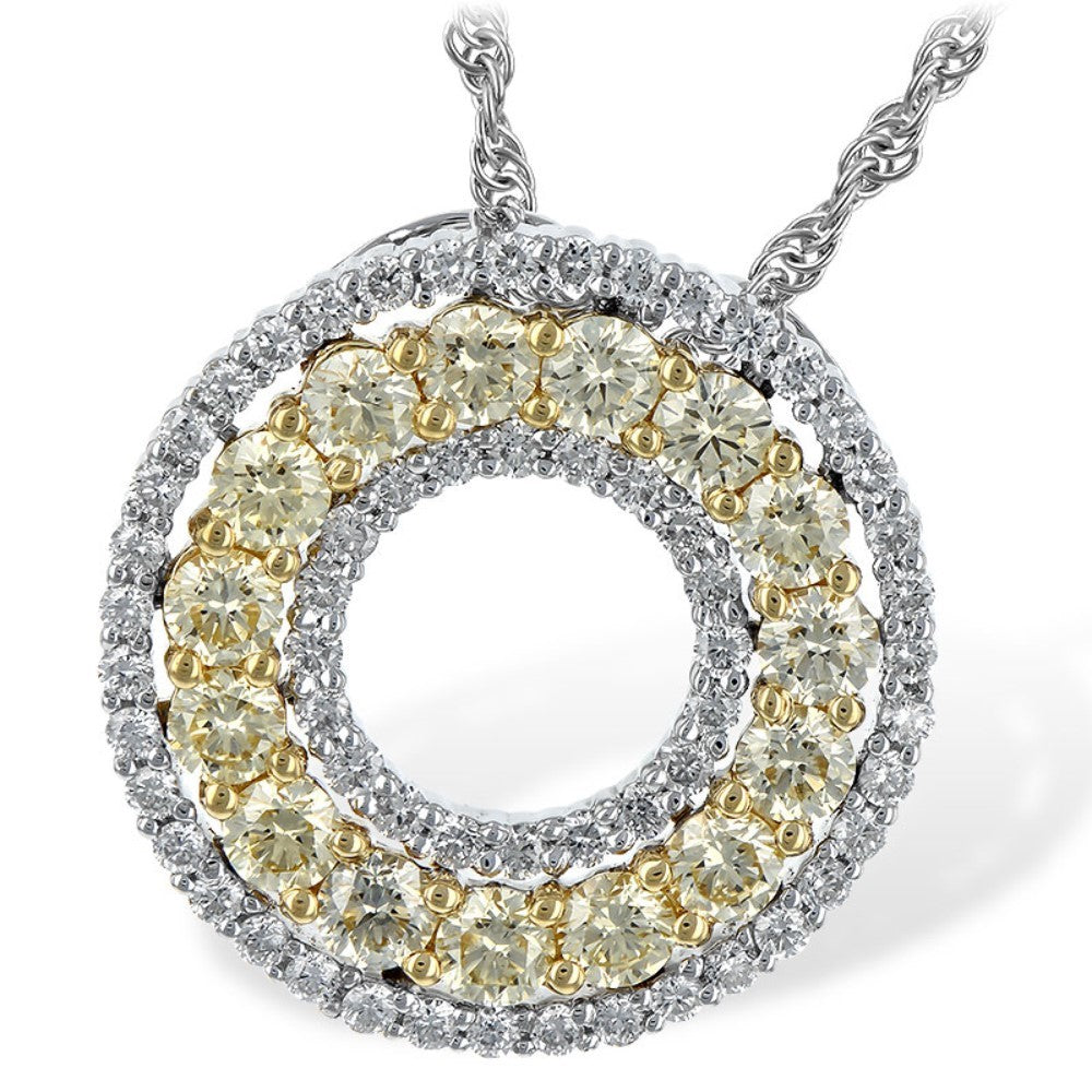 Allison Kaufman Co. Two-Tone Drop Style Diamond Pendants N7978