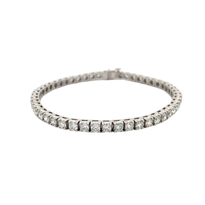 7" LAB-Created 6.0ctw Diamond Tennis Bracelet in White Gold