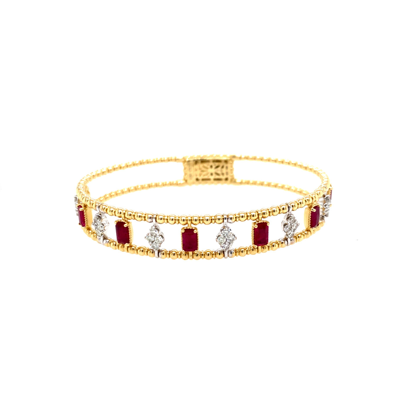 Ruby and Diamond Cuff in Yellow Gold