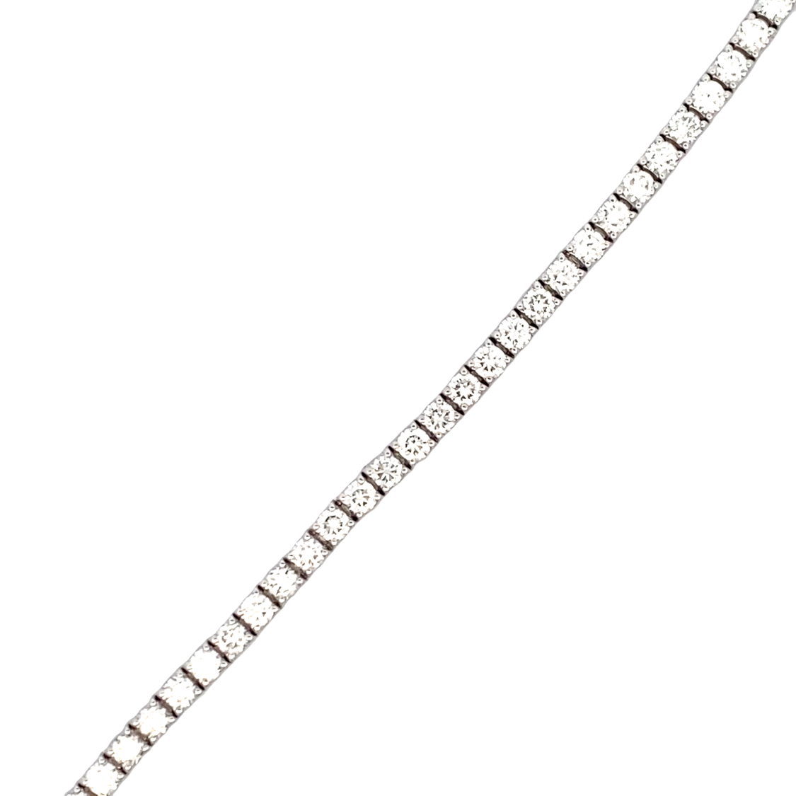 7.5" Lab-Created 6.0ctw Diamond Tennis Bracelet in White Gold