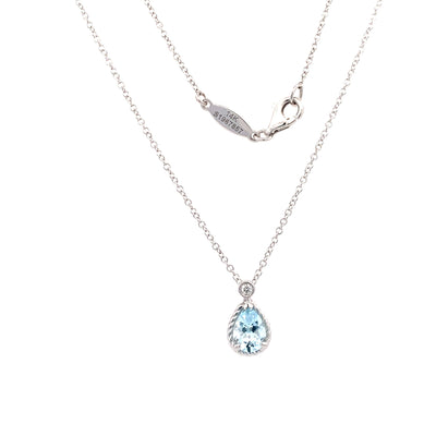 Gabriel & Co. White Gold Aquamarine Pendant