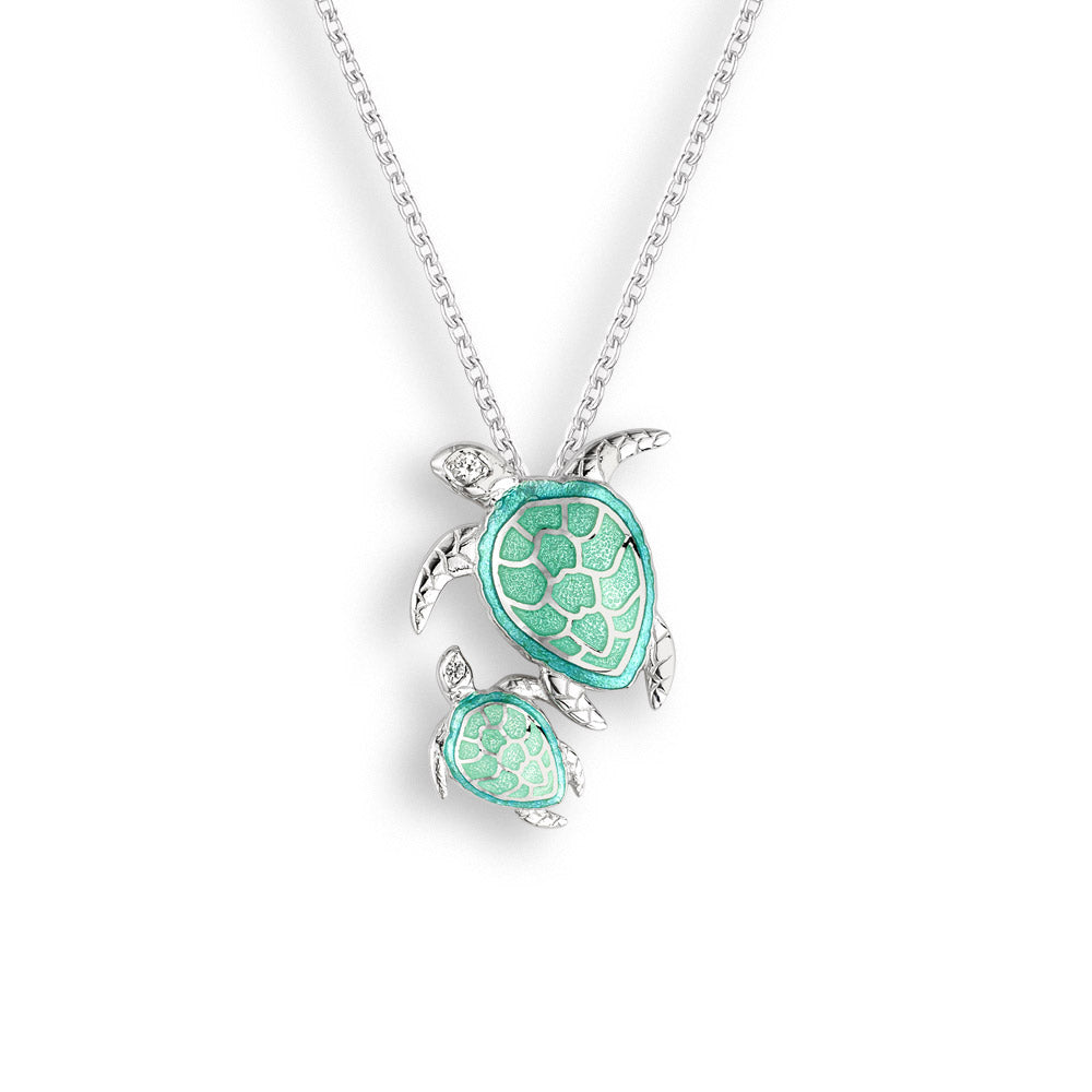 Nicole Barr Silver Turtle Pendant