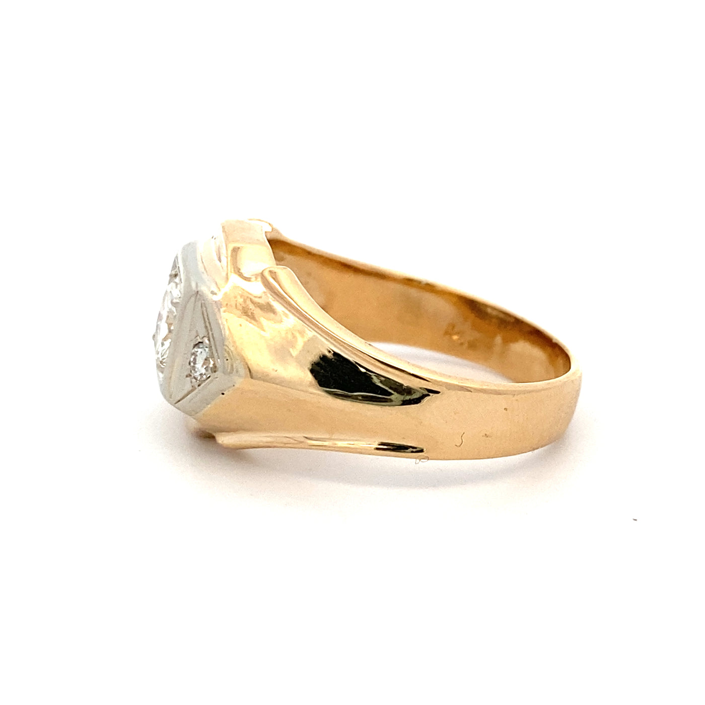 Estate Yellow Gold Classic Style Men's Ring