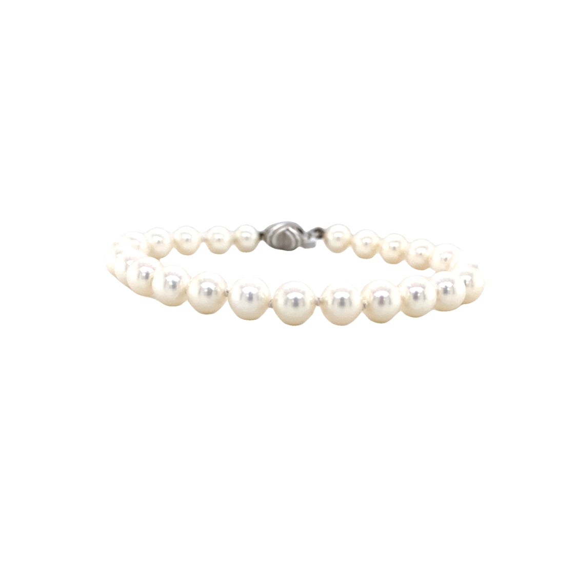 Estate Tiffany & Co. Akoya Pearl Bracelet in White Gold